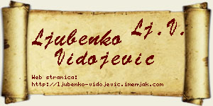 Ljubenko Vidojević vizit kartica